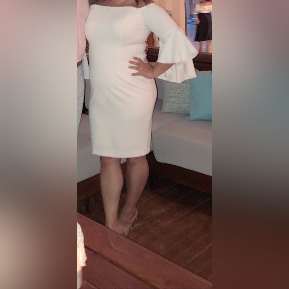 Calvin Klein Off-shoulder Bodycon Dress